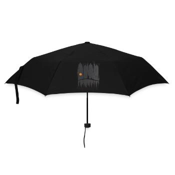 Harz Style - Brocken Forest Hiking Gift - Umbrella (small) - black - Front