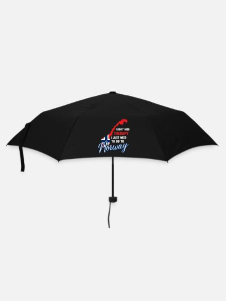 Norway therapy Scandinavia saying gift - Umbrella (small) - black
