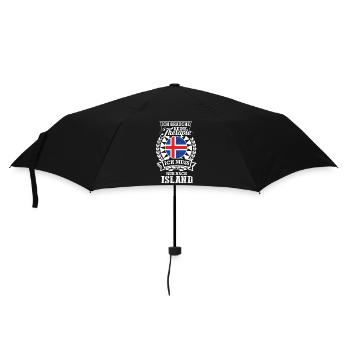 Ich brauche keine Therapie – Ich muss nach Island - Regenschirm (klein) - Schwarz - Vorne