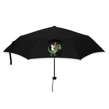 Je suis 2 anniversaire de dinosaures - Parapluie standard - noir - Devant