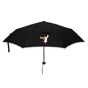 Betrunkene Möwe Moin Moin Nordsee Bier Geschenk - Regenschirm (klein) - Schwarz - Vorne