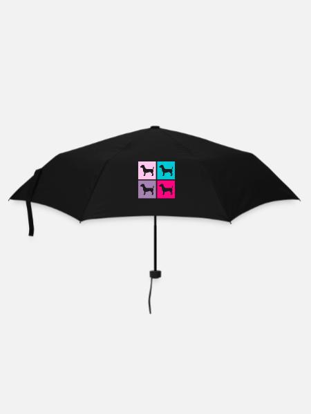 Jack Russel Hund Terrier Retro Geschenk - Regenschirm (klein) - Schwarz
