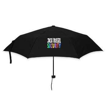 Jack Russel Sicherheit Diensthund Spruch Geschenk - Regenschirm (klein) - Schwarz - Vorne