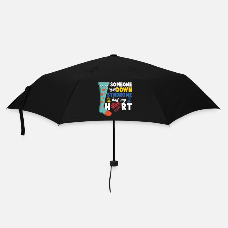 Down Syndrom Socke Herz Liebe Geschenk - Regenschirm (klein) - Schwarz