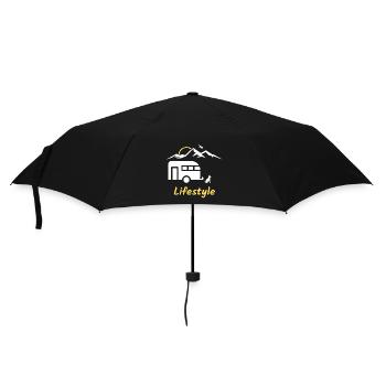 Cadeau de montagne de chien de caravane de camping de style de vie - Parapluie standard - noir - Devant