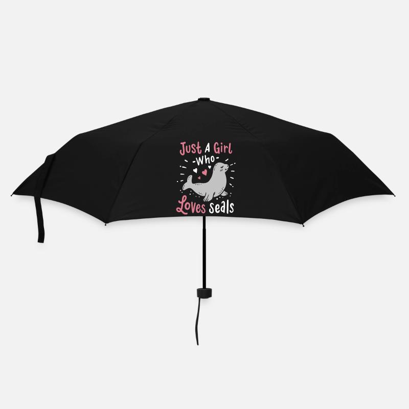 Robben Robbe - Regenschirm (klein) - Schwarz