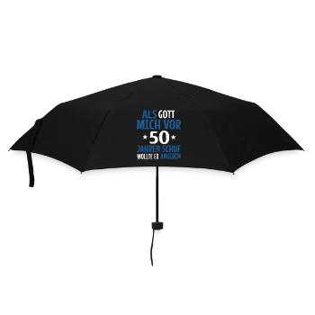 50th birthday - Umbrella (small) - black - Front
