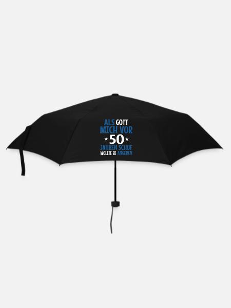 geburtstag 50 - Regenschirm (klein) - Schwarz