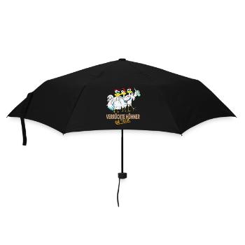 Verrückte Hühner on Tour zum Junggesellenabschied - Regenschirm (klein) - Schwarz - Vorne