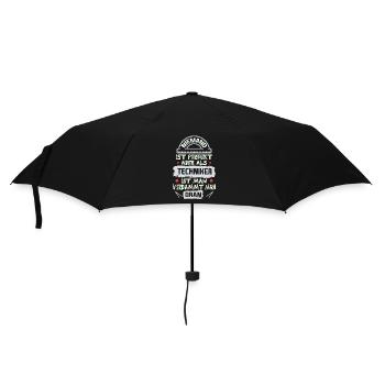 Techniker spruch - Regenschirm (klein) - Schwarz - Vorne