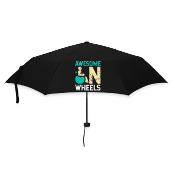 Rollstuhl Humor Behinderung Handicap - Regenschirm (klein) - Schwarz - Vorne