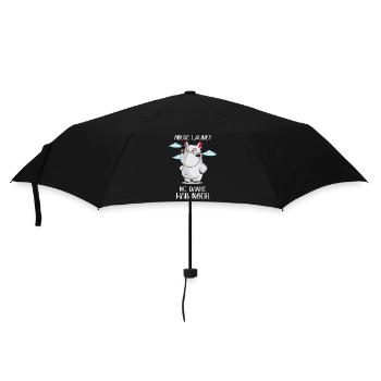 Meckerndes Nilpferd Miese Laune hab noch Nölpferd - Regenschirm (klein) - Schwarz - Vorne
