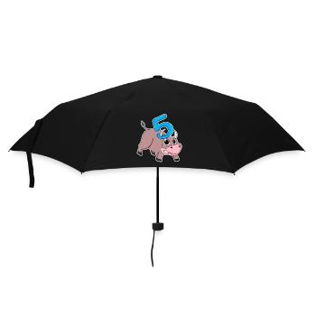 Taureau taureau d'anniversaire pour enfants de 5 ans - Parapluie standard - noir - Devant