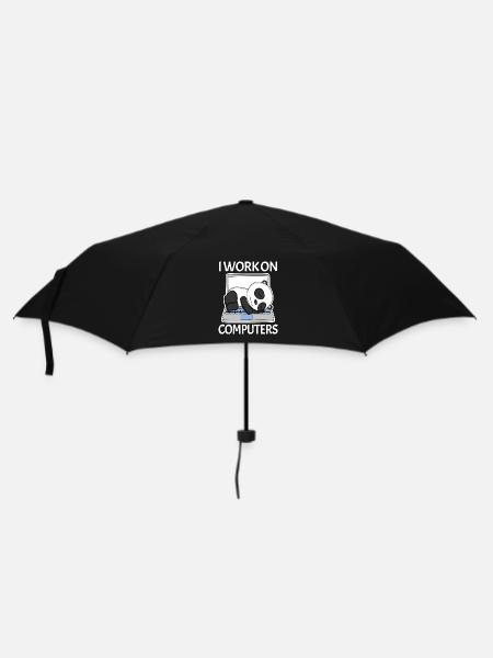 Computer Nerd Programmierer Herren Geschenk - Regenschirm (klein) - Schwarz