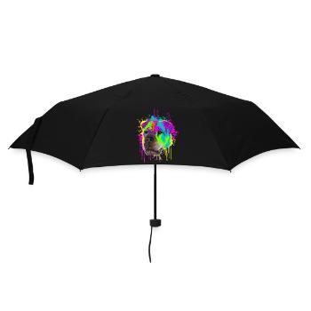Splash Art Shar Pei Hund Hundehalter Geschenk - Regenschirm (klein) - Schwarz - Vorne