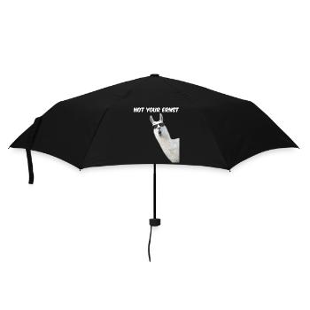 not your ernst Alapaka mit Sonnebrille - Humor - Regenschirm (klein) - Schwarz - Vorne