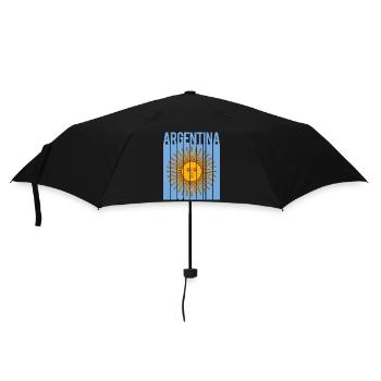 drapeau de l’Argentine t-shirt design sol de mayo - Parapluie standard - noir - Devant