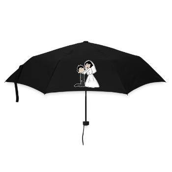 Married funny - Umbrella (small) - black - Front