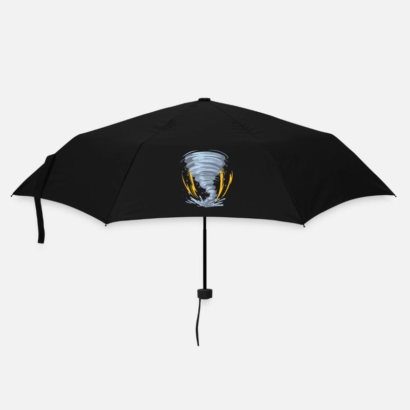 Tornado Hurricane Windsturm Geschenkidee - Regenschirm (klein) - Schwarz