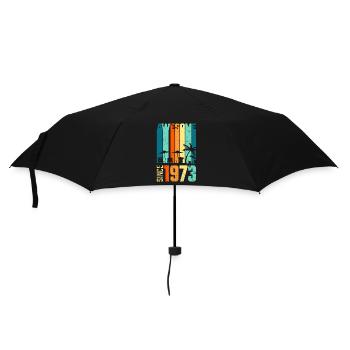 Awesome since 1973 Geburtstag Jahrgang Geschenk - Regenschirm (klein) - Schwarz - Vorne