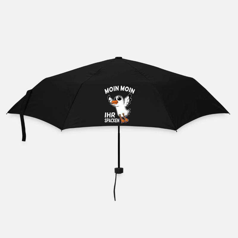 Moin moin - Regenschirm (klein) - Schwarz