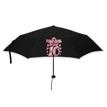 10e cadeau d'anniversaire pour les filles, mignon 10 ans - Parapluie standard - noir - Devant