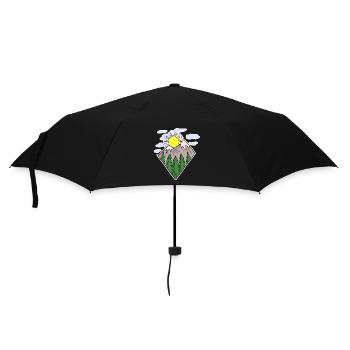 Mountains hiking hiker - Umbrella (small) - black - Front