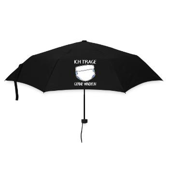 Adult Baby Windel Geschenk - Regenschirm (klein) - Schwarz - Vorne