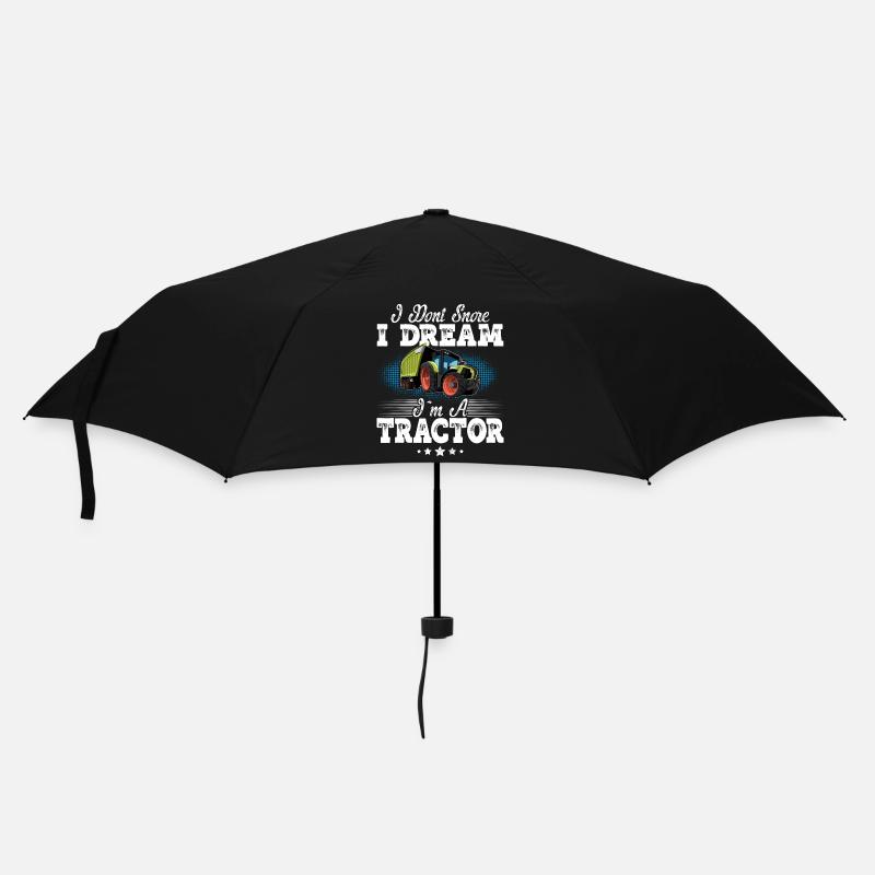 Traktor Schnarchen Lustiger Spruch - Regenschirm (klein) - Schwarz