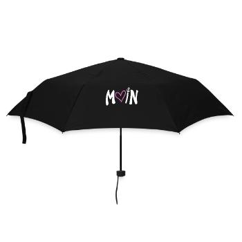 Moin Herz Anker Plattdeutsch - Regenschirm (klein) - Schwarz - Vorne