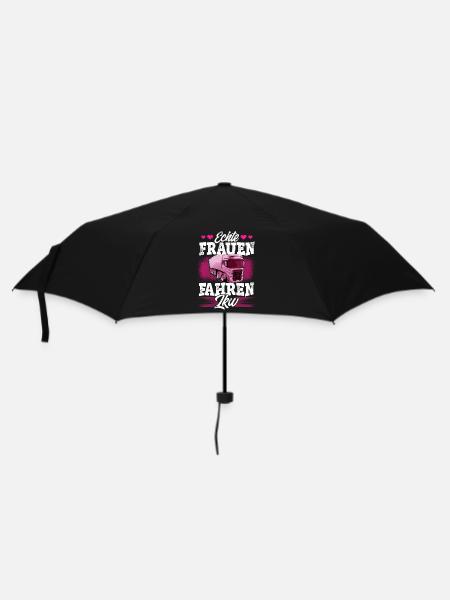 Lkw Fahrerin - Regenschirm (klein) - Schwarz
