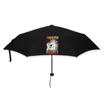 Einhorn Security Schwester - Regenschirm (klein) - Schwarz - Vorne