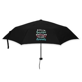 It's A Beautiful Day To Save Animals Animal Welfare - Umbrella (small) - black - Front