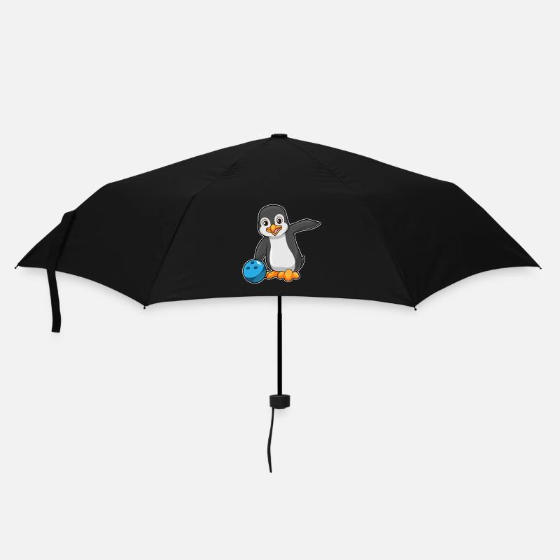 Pinguin Bowling Bowlingkugel - Regenschirm (klein) - Schwarz