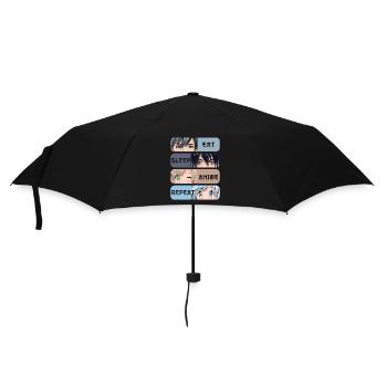 Eat Sleep Anime Repeat - Umbrella (small) - black - Front