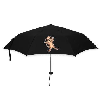 Erdmännchen Sticker - Regenschirm (klein) - Schwarz - Vorne