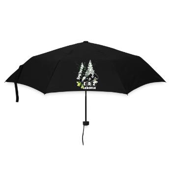 Erzgebirge Frühling mit Hammer und Schlägel, - Regenschirm (klein) - Schwarz - Vorne