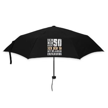 50. Geburtstag geboren 1976 runder Geburtstag - Regenschirm (klein) - Schwarz - Vorne