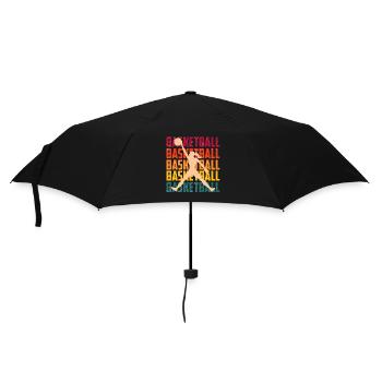 Basketballspieler Basketball Mädchen - Regenschirm (klein) - Schwarz - Vorne