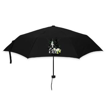 Erzgebirge Frühling mit Hammer und Schlägel, - Regenschirm (klein) - Schwarz - Vorne