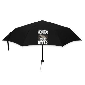 Otter - Regenschirm (klein) - Schwarz - Vorne