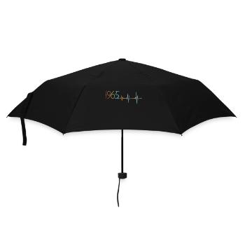 Herzschlag 1965 Retro Jahrgang 1965 Baujahr EKG - Regenschirm (klein) - Schwarz - Vorne