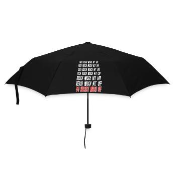 Du reschst misch uf - helle Schrift - Regenschirm (klein) - Schwarz - Vorne