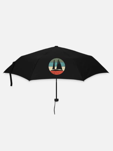 Segelboot - Regenschirm (klein) - Schwarz