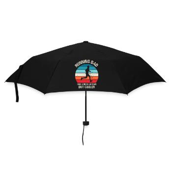 Running Dad Funny Marathon Runner Vintage - Regenschirm (klein) - Schwarz - Vorne