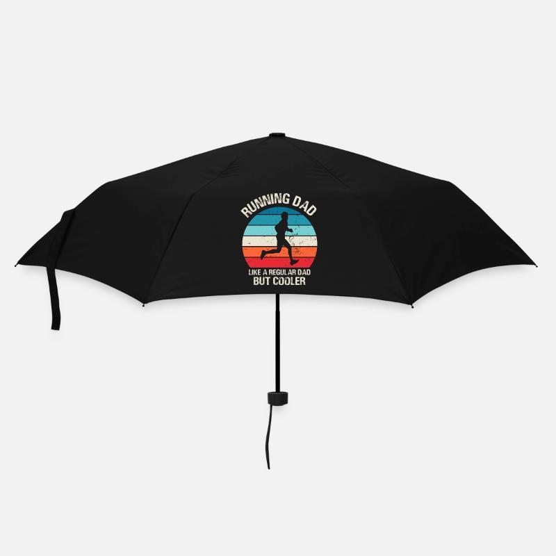 Running Dad Funny Marathon Runner Vintage - Parapluie standard - noir