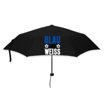 FUSSBALL BLAU UND WEISS - Regenschirm (klein) - Schwarz - Vorne
