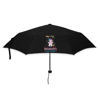 Einhorn Liebhaber Mir reichts ich geh Schaukeln - Regenschirm (klein) - Schwarz - Vorne