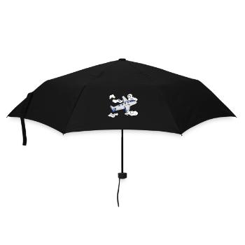 Flugzeug - Regenschirm (klein) - Schwarz - Vorne