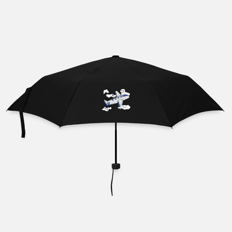 airplane - Umbrella (small) - black